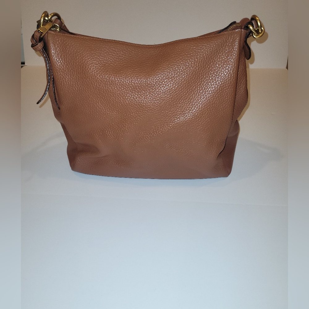 Coach Pebble Leather Shay Shoulder Bag HandBag Purse Hobo Saddle